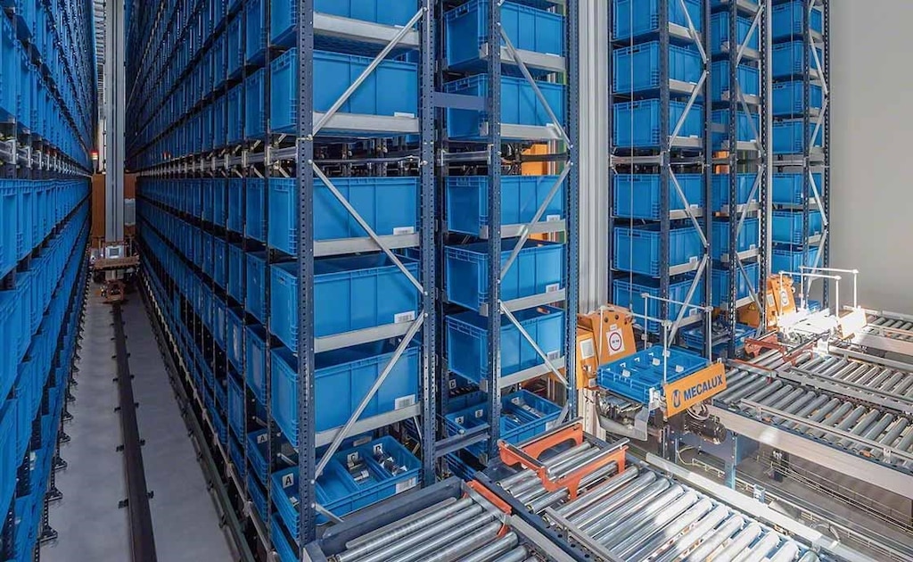 Bij de orderpickmethode «goods to man» worden automatische opslagoplossingen gebruikt Bij de orderpickmethode «goods to man» worden automatische opslagoplossingen gebruikt