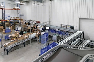 Rollenbanen circuits kunnen worden geïnstalleerd in orderpickingszones