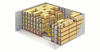 Maak gebruik van elke m² in uw magazijn dankzij verrijdbare palletstellingen