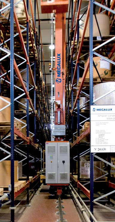 Automatisch magazijn voor papierrollen
