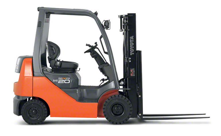 Elektrische heftrucks dragen de lading vóór hun steunpunt.