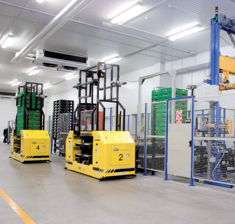 Logistiek centrum voor visverwerking.