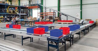 Goods to man methode met rollenbanen