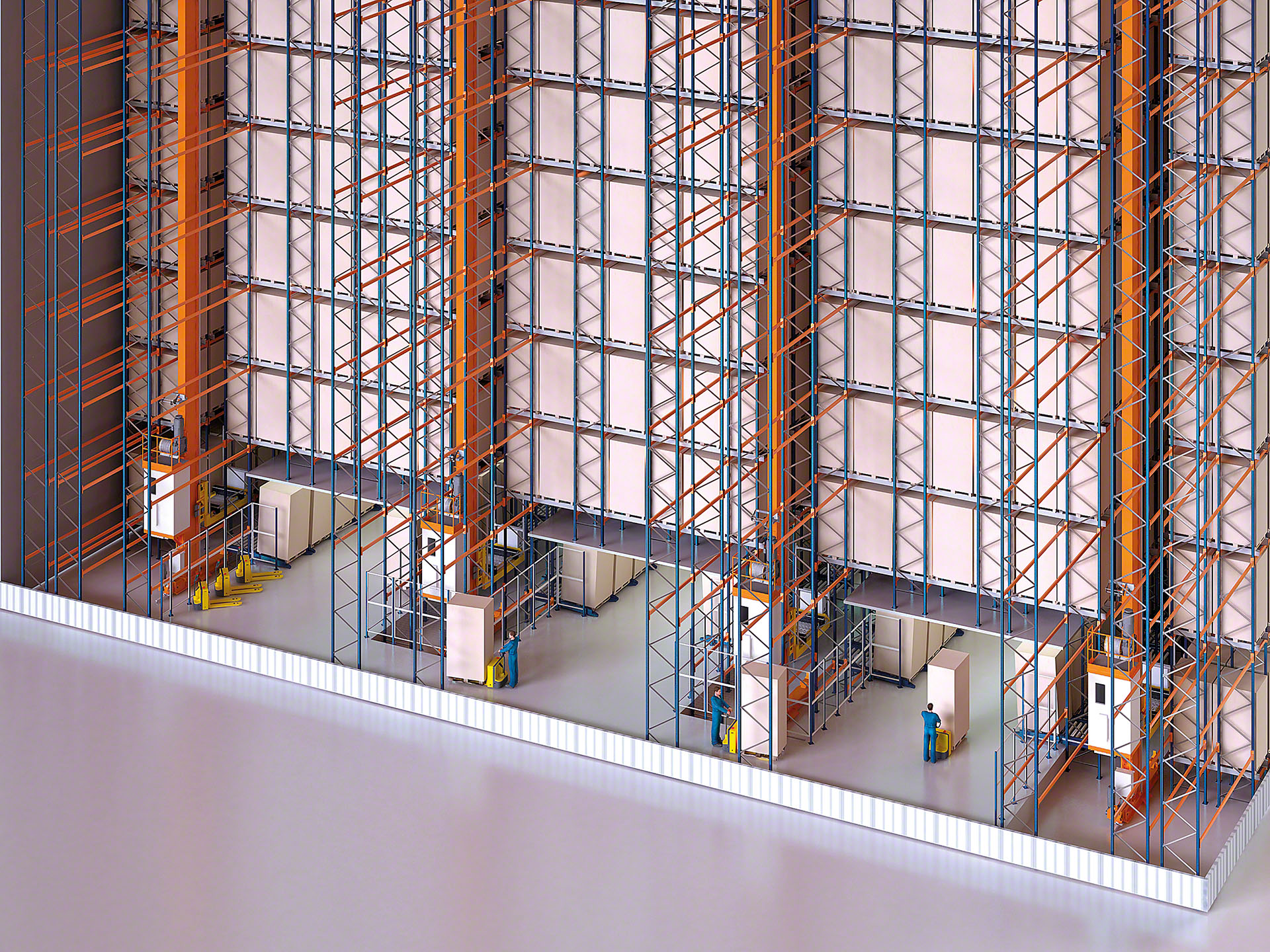 Bij stellingen met een groeperingssysteem door middel van de Pallet Shuttle kan het laagste niveau voor dynamische orderpicking worden gebruikt, waardoor de ruimte van het magazijn beter wordt benut
