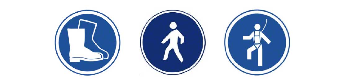 Verplichtingsborden in het magazijn