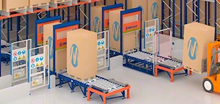 Beschermingsgaaswanden begrenzen het werkgebied van de Pallet Shuttle 3D