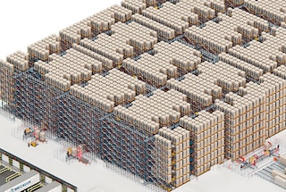 Het Four-Way Pallet Shuttle is ideaal voor bedrijven die veel pallets moeten opslaan