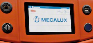 Elke AMR robot heeft een scherm waar de status en onderhoudstaken worden getoond