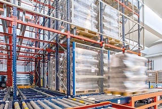 Automatisch Pallet Shuttle-systeem als tijdelijke buffer