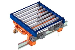 Bij een elektrisch Monorailsysteem dat op de vloer is gemonteerd, rijden de karretjes op een rails die verankerd is aan de grond