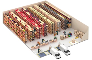 De M7-grootvakstellingen stroomlijnen het proces van orderpicking en verzending