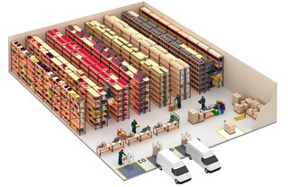De M7-grootvakstellingen stroomlijnen het proces van orderpicking en verzending