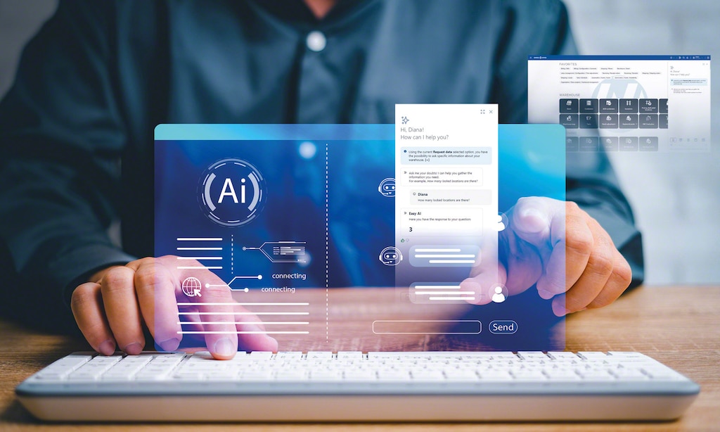 Generatieve AI in Easy WMS antwoordt op verzoeken in de vorm van een gesprek
