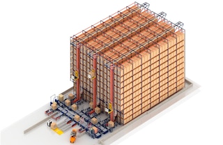 Magazijnkranen voor pallets verhogen de capaciteit van het magazijn