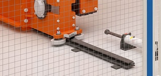 De veiligheidselementen in het gangpad omvatten hydraulische stoppen