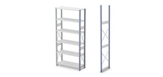 Kaders met dwarsbalken en diagonalen versterken de stevigheid van de magazijn stellingkasten