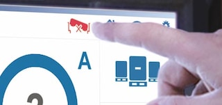 De hellingmeter is een functie van de Pallet Shuttle die een signaal geeft als de shuttle onjuist geplaatst is