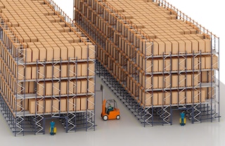 Op het lagere niveau kunnen stellingen voor dynamisch picken worden geïnstalleerd