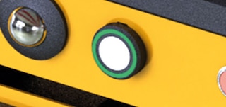 Palletsensoren bepalen de positie van de laatste pallet die in het kanaal is geplaatst