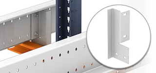 Railsondersteuning binnenkant voor de Pallet Shuttle stellingen