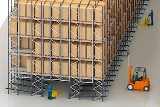 Pallet Shuttle met lagere niveaus voor stellingen voor dynamische picking