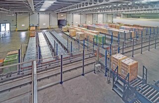 Het circuit rollenbanen kan met behulp van een aanvoerwagen de belading dynamisch voorbereiden