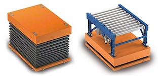 De ergonomische hydraulische tafel vergemakkelijkt de orderpicking