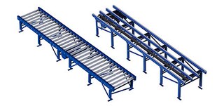 De sequentiële accumulatietransporteur maakt gebruik van fotocellen om de pallets van elkaar te scheiden