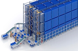 Het Shuttlesysteem kan verschillende picking stations omvatten