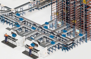 Het gebruik van efficiënte pickstations versnelt het orderpicken