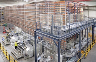 De stellingen van het Shuttlesysteem bieden een grote opslagcapaciteit