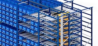 De stellingen van het Shuttlesysteem optimaliseren de benutting van de opslagruimte
