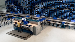 De efficiënte pickstations zijn ergonomisch