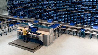 De efficiënte pickstations zijn ergonomisch