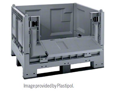 Laadeenheden van kunststof die voldoen aan de normen van Europallets.